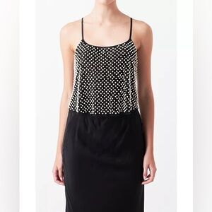 Endless Rose Women's Pearl Embellished Cami Top